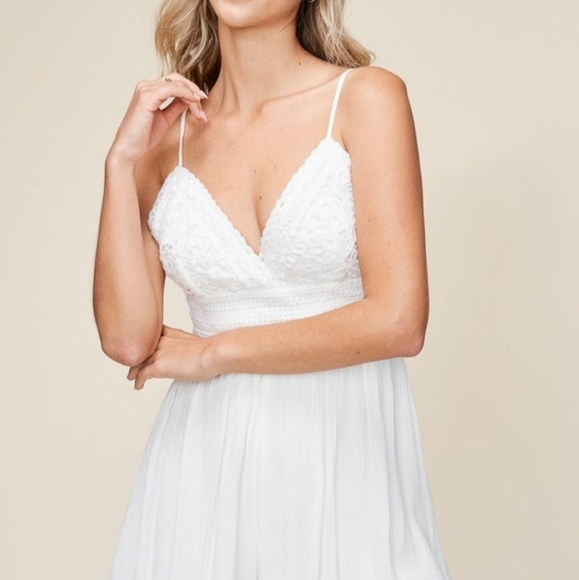 Staccato Pants - Women's White Romper